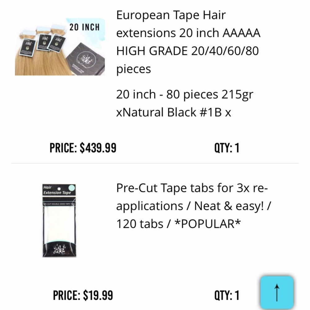 Black Zala Tape in Hair Extensions